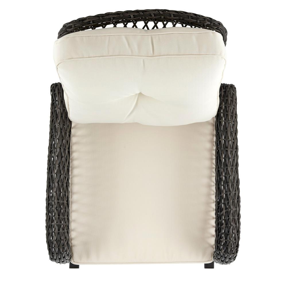 Manhattan Comfort - Fruttuo Polyester Patio Rocking Chair with Iron Steel Legs in Mixed Grey Weave and Cream - OD-CV017-CR veiw 3