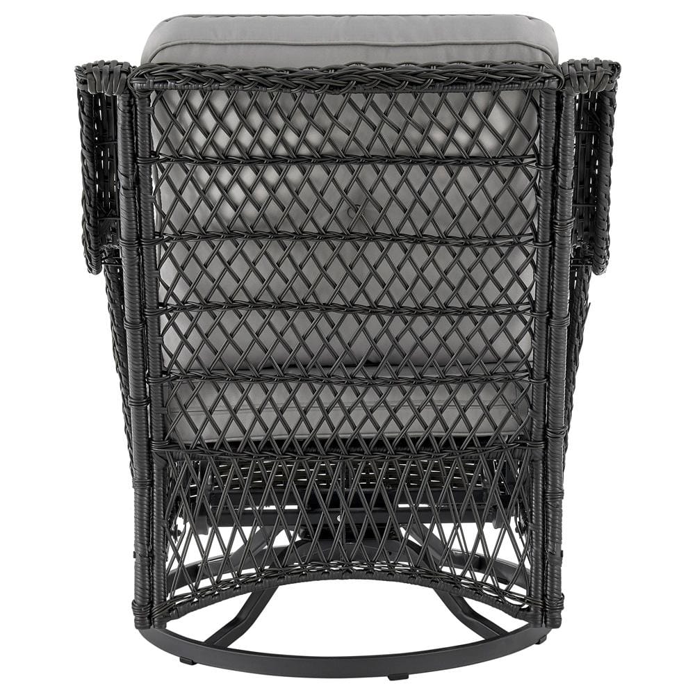 Manhattan Comfort - 3-Piece Fruttuo Polyester Patio 2- Person Seating Group with End Table with Iron Steel Legs in Mixed Grey - OD-CV018-GY veiw 6