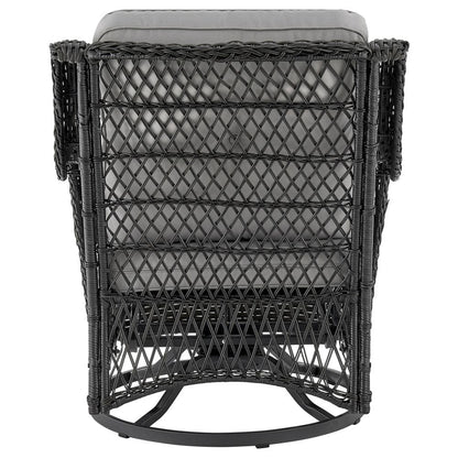 Manhattan Comfort - 3-Piece Fruttuo Polyester Patio 2- Person Seating Group with End Table with Iron Steel Legs in Mixed Grey - OD-CV018-GY veiw 6