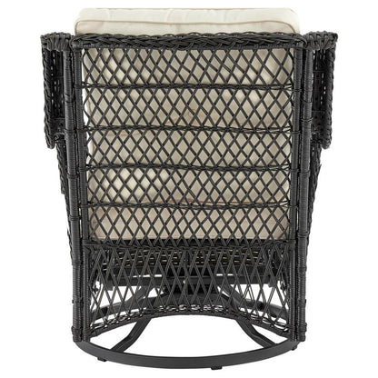 Manhattan Comfort - 3-Piece Fruttuo Polyester Patio 2- Person Seating Group with End Table with Iron Steel Legs in Mixed Grey Weave and Cream - OD-CV018-CR veiw 6