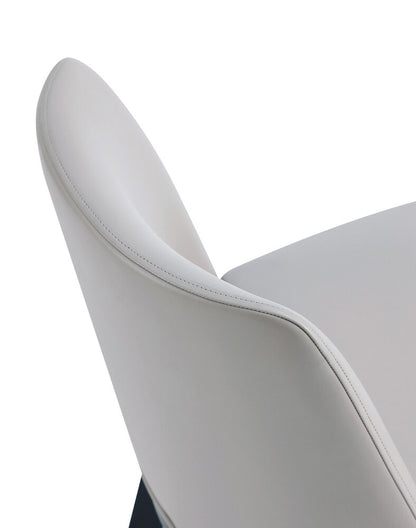 Manhattan Comfort - Gansevoort Faux Leather Dining Chairs with Beech Wood Legs in Light Grey - Set of 4 - 2-DC051-LG veiw 9