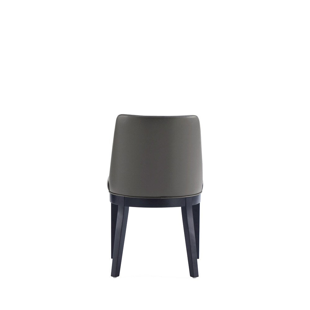Manhattan Comfort - Gansevoort Faux Leather Dining Chairs with Beech Wood Legs in Pebble Grey - Set of 4 - 2-DC051-PE veiw 6