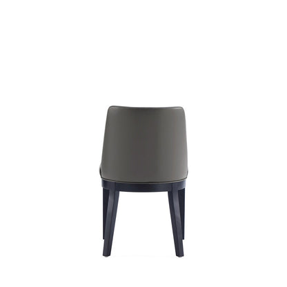 Manhattan Comfort - Gansevoort Faux Leather Dining Chairs with Beech Wood Legs in Pebble Grey - Set of 4 - 2-DC051-PE veiw 6