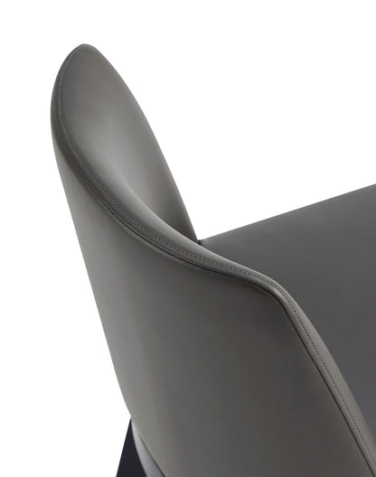 Manhattan Comfort - Gansevoort Faux Leather Dining Chairs with Beech Wood Legs in Pebble Grey - Set of 4 - 2-DC051-PE veiw 9