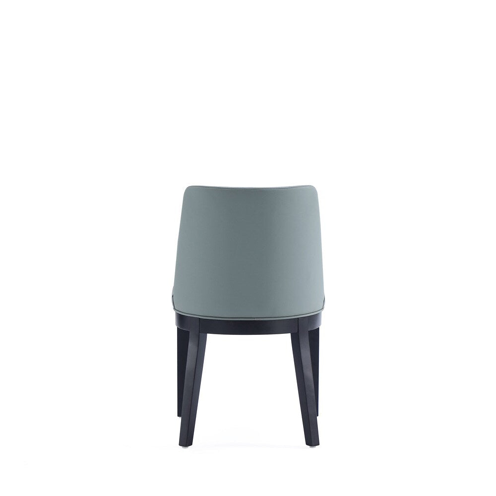 Manhattan Comfort - Gansevoort Faux Leather Dining Chairs with Beech Wood Legs in Pewter - Set of 4 - 2-DC051-PT veiw 6