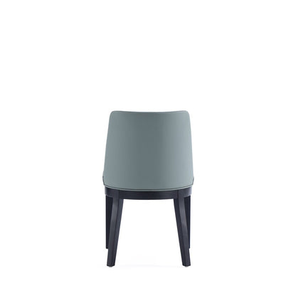 Manhattan Comfort - Gansevoort Faux Leather Dining Chairs with Beech Wood Legs in Pewter - Set of 4 - 2-DC051-PT veiw 6