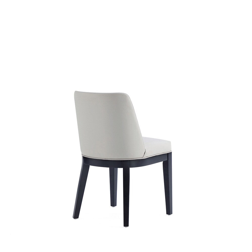 Manhattan Comfort - Gansevoort Faux Leather Dining Chairs with Beech Wood Legs in Stone Grey - Set of 4 - 2-DC051-ST veiw 4