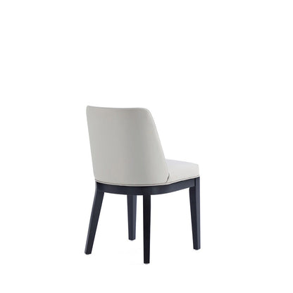 Manhattan Comfort - Gansevoort Faux Leather Dining Chairs with Beech Wood Legs in Stone Grey - Set of 4 - 2-DC051-ST veiw 4