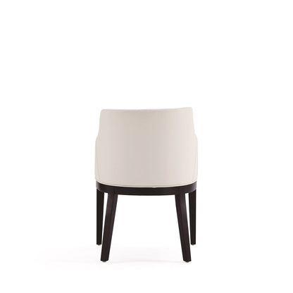 Manhattan Comfort - Gansevoort Faux Leather Armchair with Beech Wood Legs in Cream - Set of 2 - 2-DC051AR-CR veiw 6