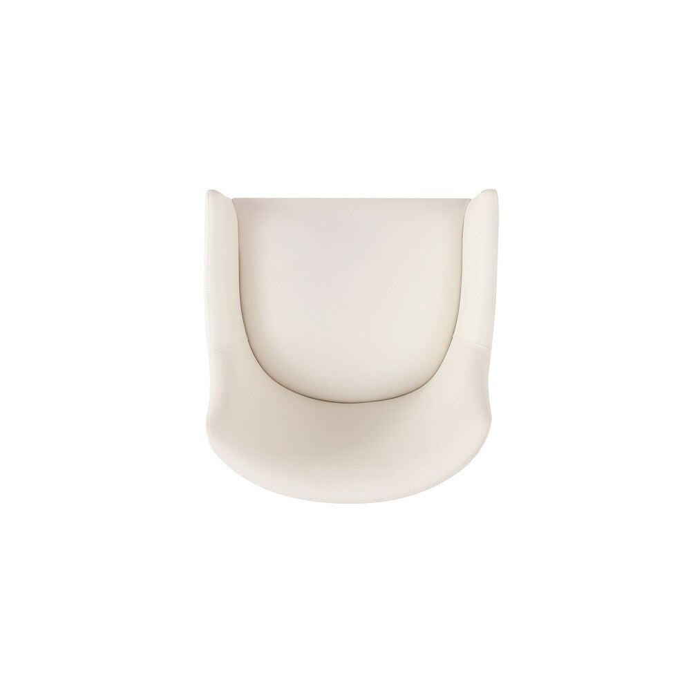 Manhattan Comfort - Gansevoort Faux Leather Armchair with Beech Wood Legs in Cream - Set of 2 - 2-DC051AR-CR veiw 7