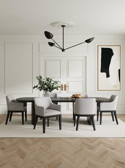 Manhattan Comfort - Gansevoort Faux Leather Armchair with Beech Wood Legs in Light Grey - Set of 2 - 2-DC051AR-LG veiw 10
