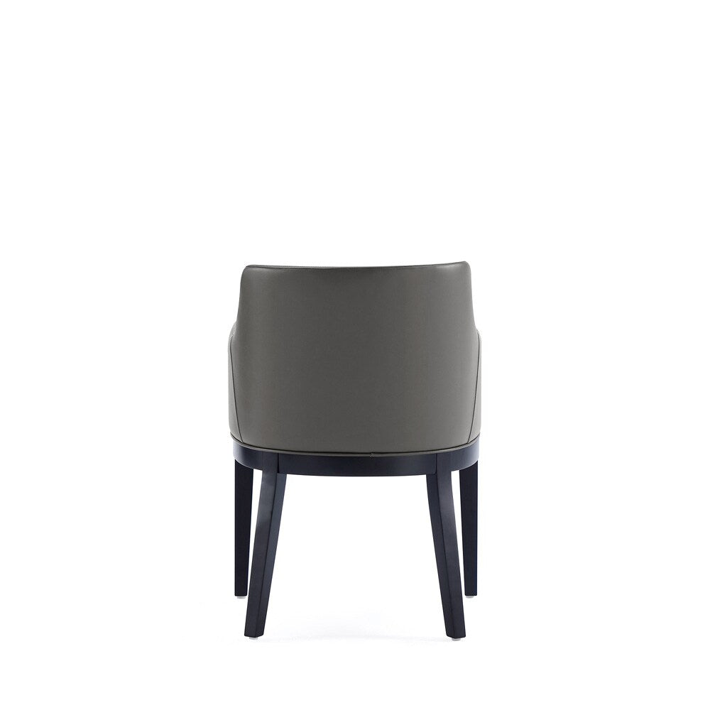 Manhattan Comfort - Gansevoort Faux Leather Armchair with Beech Wood Legs in Pebble Grey - Set of 2 - 2-DC051AR-PE veiw 6