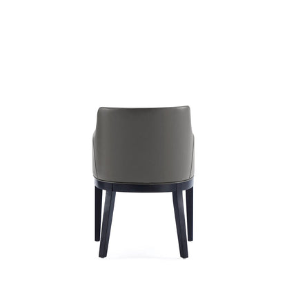 Manhattan Comfort - Gansevoort Faux Leather Armchair with Beech Wood Legs in Pebble Grey - Set of 2 - 2-DC051AR-PE veiw 6