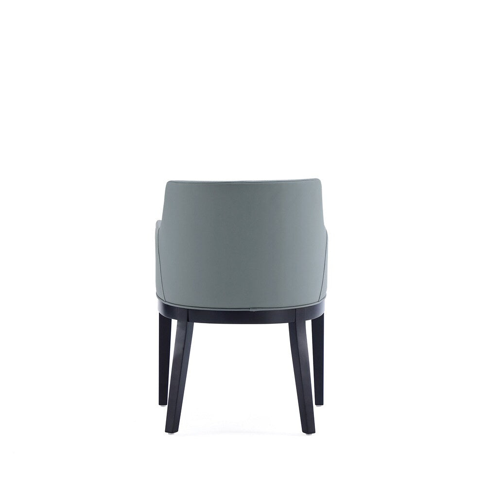 Manhattan Comfort - Gansevoort Faux Leather Armchair with Beech Wood Legs in Pewter - Set of 2 - 2-DC051AR-PT veiw 6