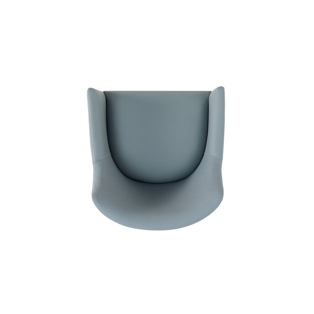 Manhattan Comfort - Gansevoort Faux Leather Armchair with Beech Wood Legs in Pewter - Set of 2 - 2-DC051AR-PT veiw 7