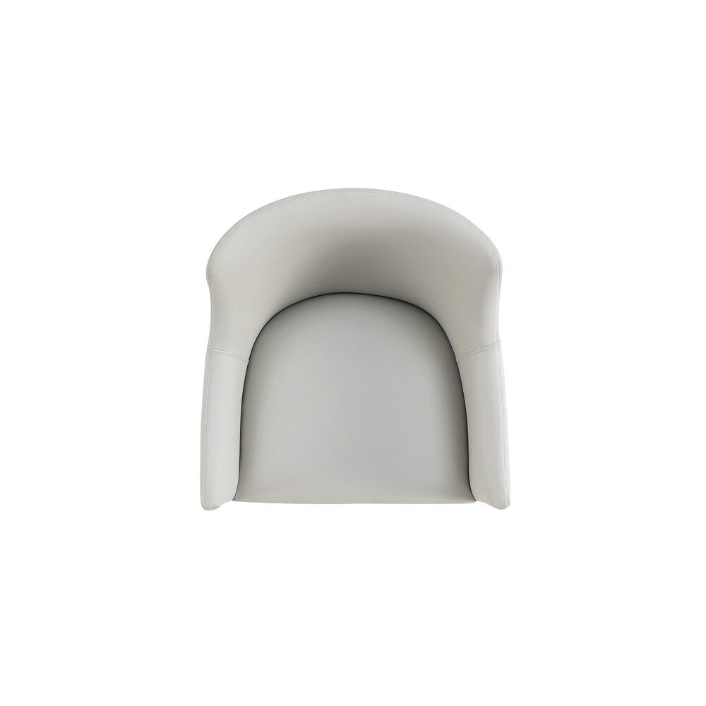 Manhattan Comfort - Gansevoort Faux Leather Armchair with Beech Wood Legs in Stone Grey - Set of 2 - 2-DC051AR-ST veiw 5