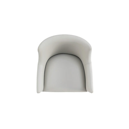Manhattan Comfort - Gansevoort Faux Leather Armchair with Beech Wood Legs in Stone Grey - Set of 2 - 2-DC051AR-ST veiw 5