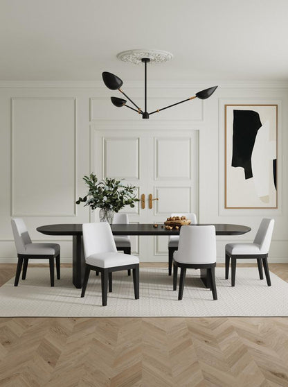 Manhattan Comfort - Gansevoort Faux Leather Dining Chairs with Beech Wood Legs in Cream - Set of 2 - DC051-CR veiw 7