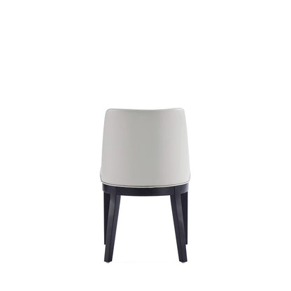 Manhattan Comfort - Gansevoort Faux Leather Dining Chairs with Beech Wood Legs in Light Grey - Set of 2 - DC051-LG veiw 5