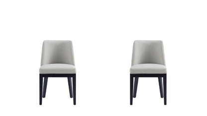 Manhattan Comfort - Gansevoort Faux Leather Dining Chairs with Beech Wood Legs in Stone Grey - Set of 2 - DC051-ST veiw 1