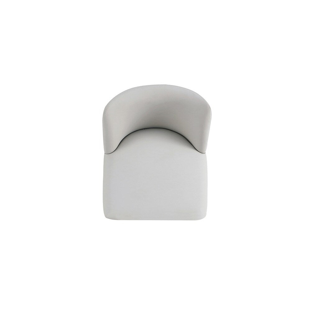 Manhattan Comfort - Gansevoort Faux Leather Dining Chairs with Beech Wood Legs in Stone Grey - Set of 2 - DC051-ST veiw 6