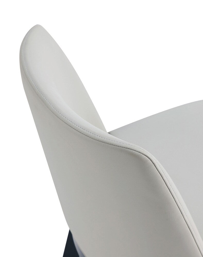 Manhattan Comfort - Gansevoort Faux Leather Dining Chairs with Beech Wood Legs in Stone Grey - Set of 2 - DC051-ST veiw 8