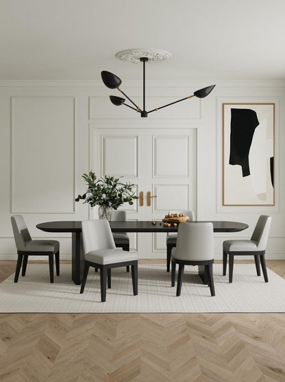 Manhattan Comfort - Gansevoort Faux Leather Dining Chairs with Beech Wood Legs in Stone Grey - Set of 2 - DC051-ST veiw 9