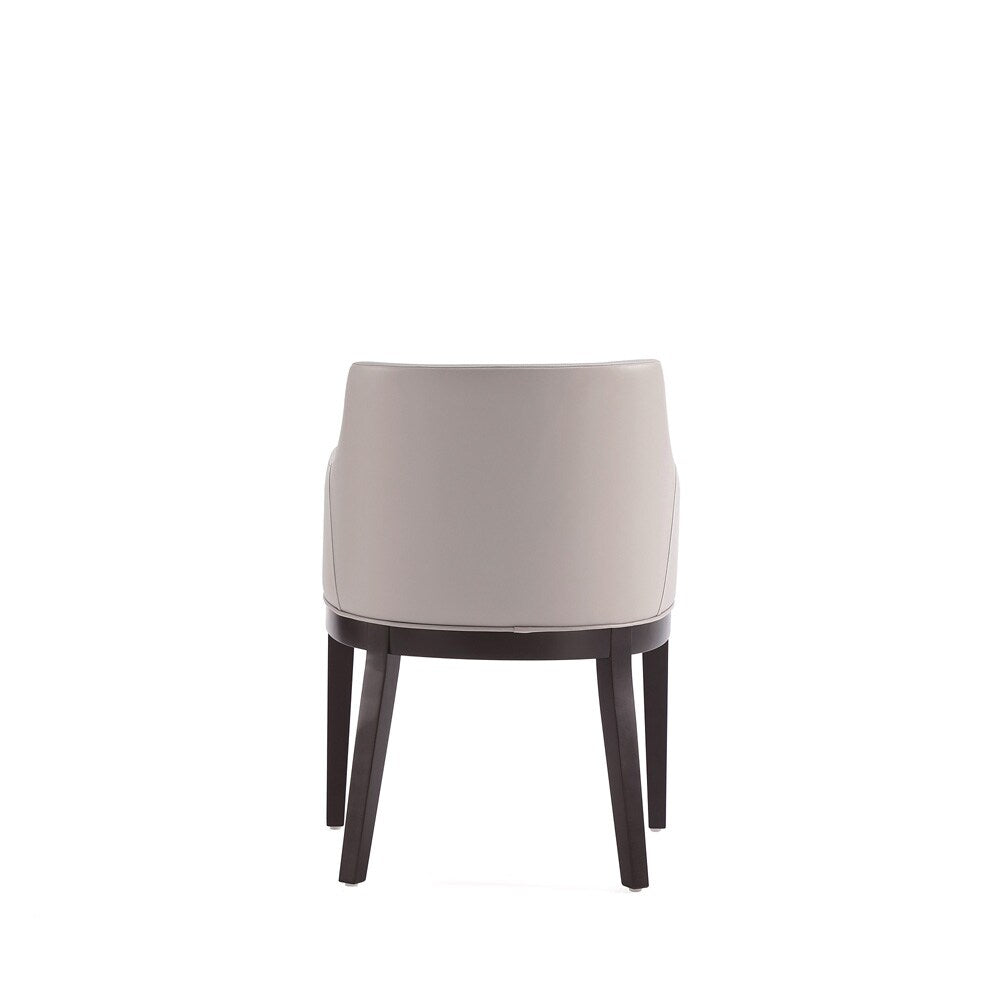Manhattan Comfort - Gansevoort Faux Leather Armchair with Beech Wood Legs in Light Grey - DC051AR-LG veiw 5