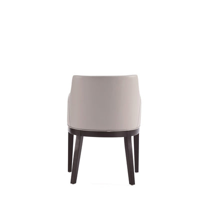 Manhattan Comfort - Gansevoort Faux Leather Armchair with Beech Wood Legs in Light Grey - DC051AR-LG veiw 5