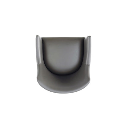 Manhattan Comfort - Gansevoort Faux Leather Armchair with Beech Wood Legs in Pebble Grey - DC051AR-PE veiw 6