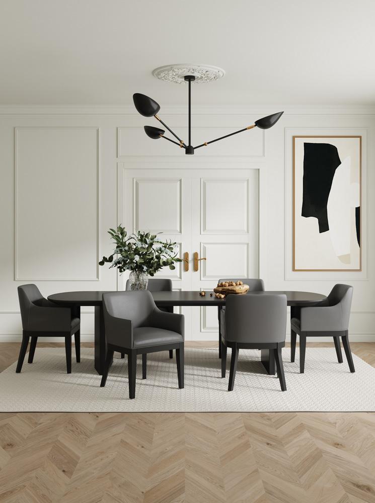 Manhattan Comfort - Gansevoort Faux Leather Armchair with Beech Wood Legs in Pebble Grey - DC051AR-PE veiw 9