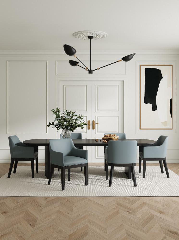 Manhattan Comfort - Gansevoort Faux Leather Armchair with Beech Wood Legs in Pewter - DC051AR-PT veiw 9