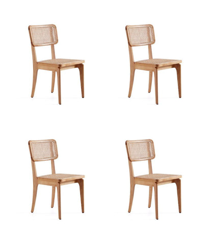 Manhattan Comfort - Giverny Dining Chair with American Ash Wood Legs in Nature - Set of 4 - 2-DCCA04-NA veiw 1
