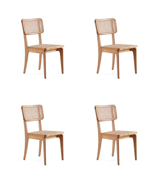 Manhattan Comfort - Giverny Dining Chair with American Ash Wood Legs in Nature - Set of 4 - 2-DCCA04-NA veiw 1