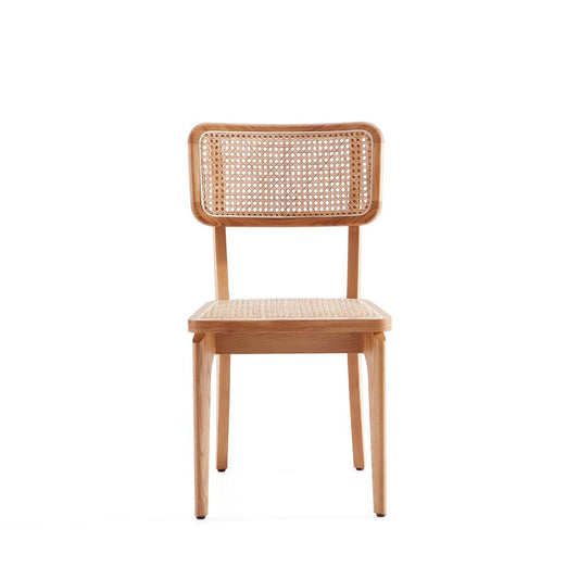 Manhattan Comfort - Giverny Dining Chair with American Ash Wood Legs in Nature - Set of 2 - DCCA04-NA veiw 2