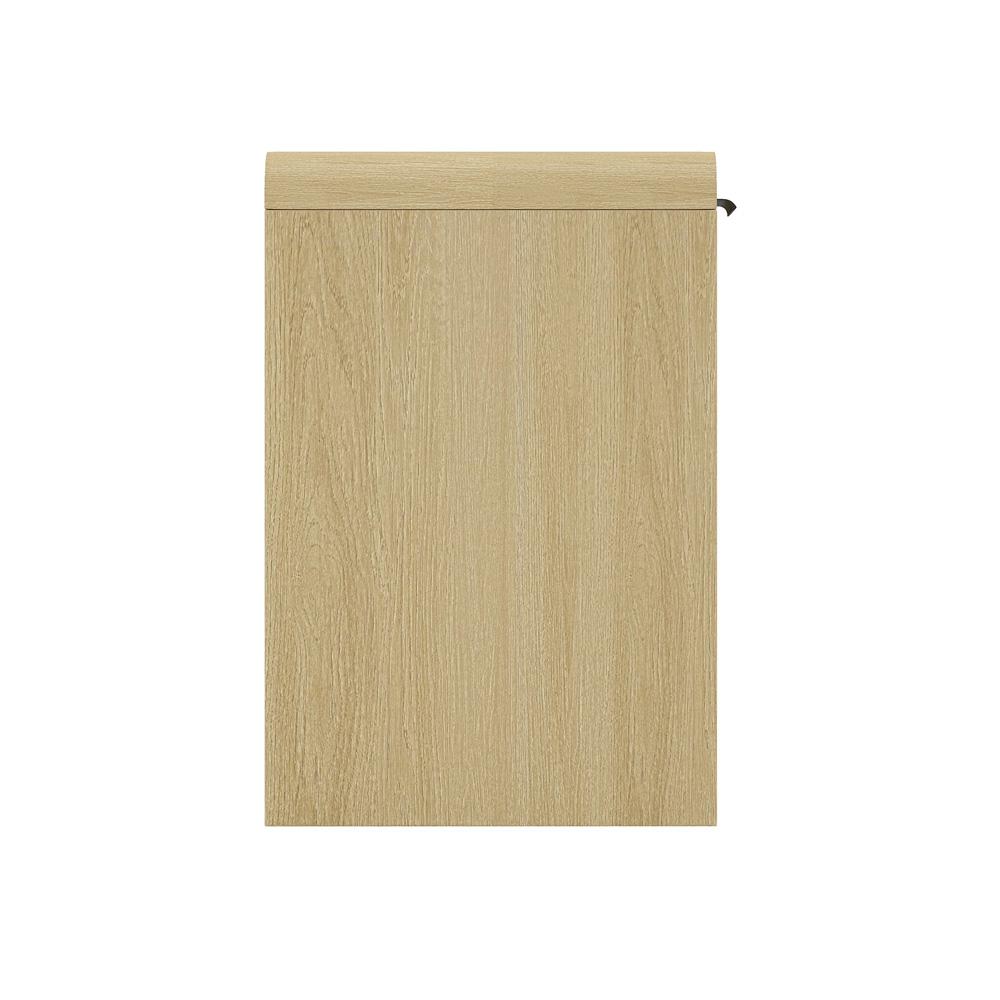 Manhattan Comfort - Grace 54 Home Office Desk with 2 Drawers in Natural Oak and Black - DK001-NO veiw 4
