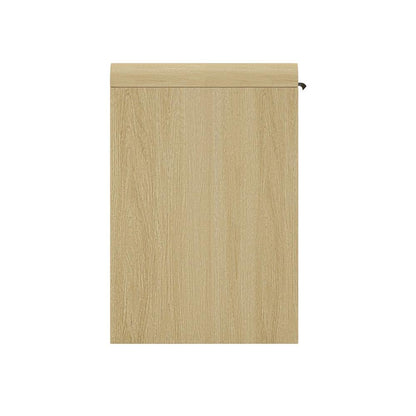 Manhattan Comfort - Grace 54 Home Office Desk with 2 Drawers in Natural Oak and Black - DK001-NO veiw 4