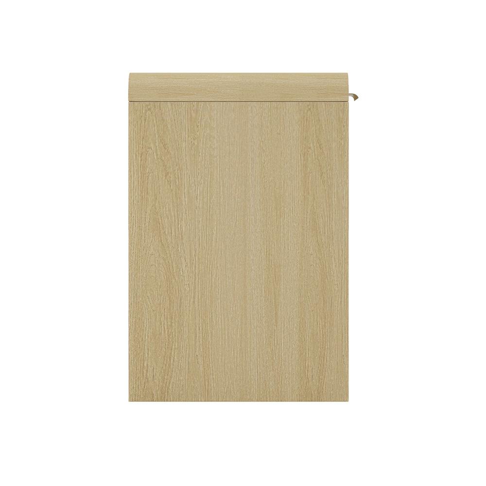 Manhattan Comfort - Grace 54 Home Office Desk with 2 Drawers in Natural Oak and Gold - DK001-GNO veiw 4
