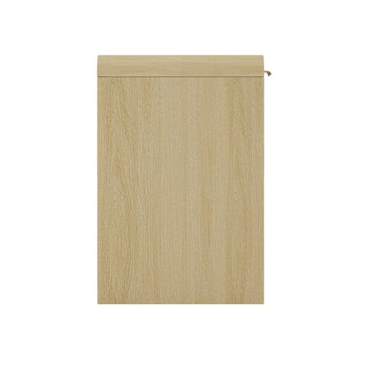 Manhattan Comfort - Grace 54 Home Office Desk with 2 Drawers in Natural Oak and Gold - DK001-GNO veiw 4