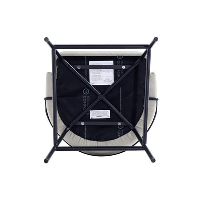 Manhattan Comfort - Gracie Leatherette Barstool with Steel Legs in Stone and Black - Set of 2 - 2-BS022-BST veiw 6