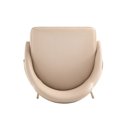 Manhattan Comfort - Gracie Leatherette Barstool with Steel Legs in Tan and Gold - Set of 2 - 2-BS022-GTN veiw 5