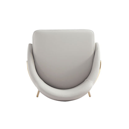 Manhattan Comfort - Gracie Leatherette Barstool with Steel Legs in Stone and Gold - Set of 3 - 3-BS022-GST veiw 5