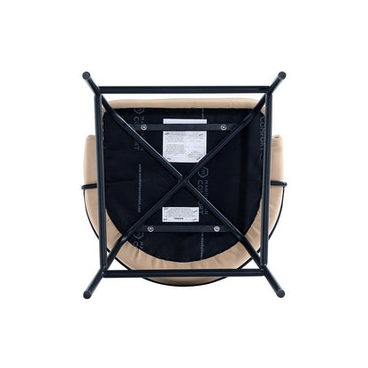 Manhattan Comfort - Gracie Leatherette Barstool with Steel Legs in Tan and Black - Set of 3 - 3-BS022-BTN veiw 6