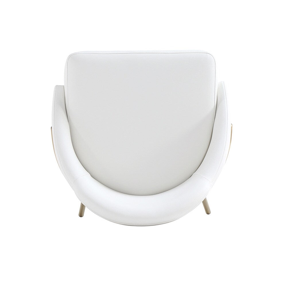 Manhattan Comfort - Gracie Leatherette Barstool with Steel Legs in White and Gold - Set of 3 - 3-BS022-GWH veiw 5