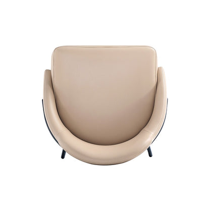 Manhattan Comfort - Gracie Leatherette Barstool with Steel Legs in Tan and Black - BS022-BTN veiw 5