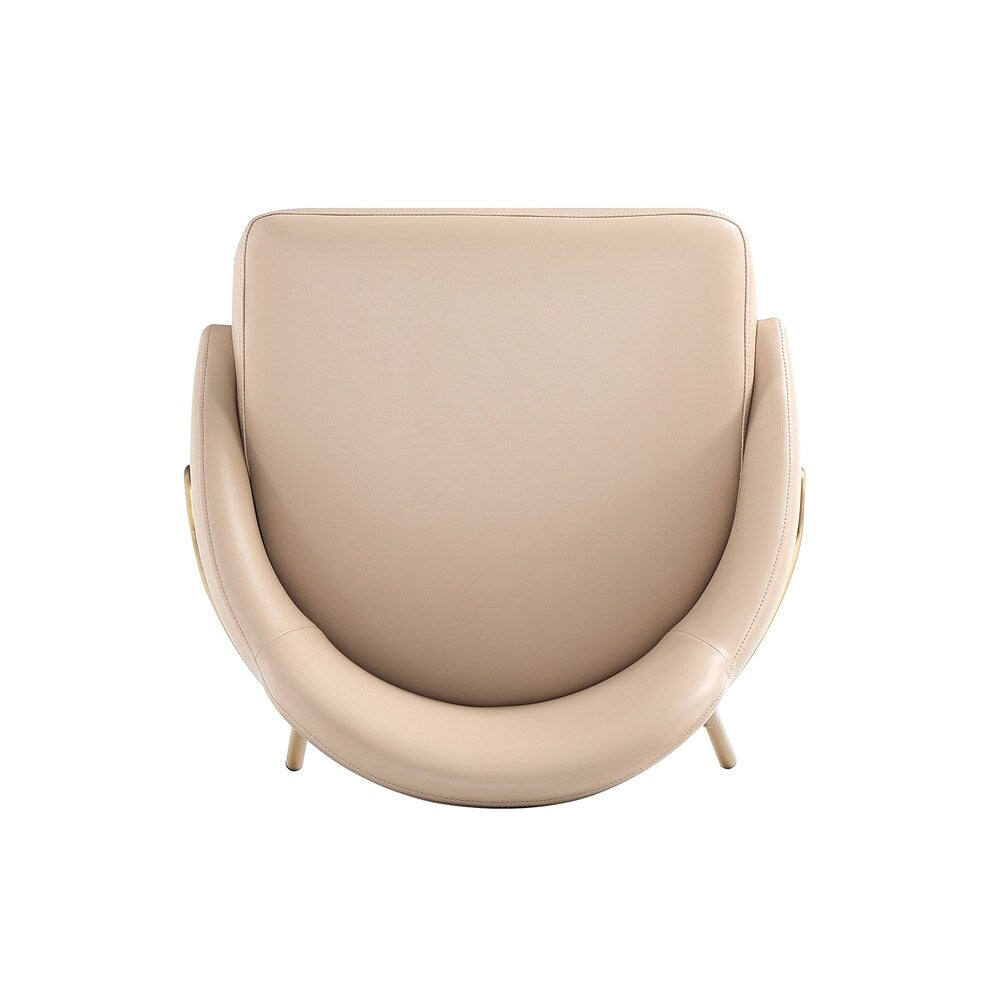 Manhattan Comfort - Gracie Leatherette Barstool with Steel Legs in Tan and Gold - BS022-GTN veiw 5