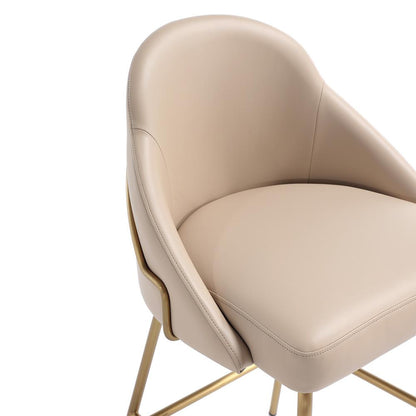 Manhattan Comfort - Gracie Leatherette Barstool with Steel Legs in Tan and Gold - BS022-GTN veiw 7