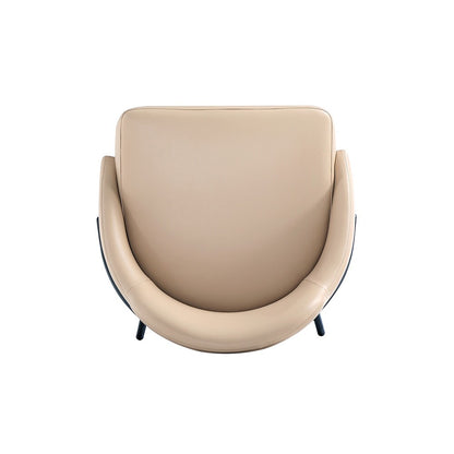 Manhattan Comfort - Gracie Leatherette Counter Stool with Steel Legs in Tan and Black - Set of 2 - 2-CS019-BTN veiw 5