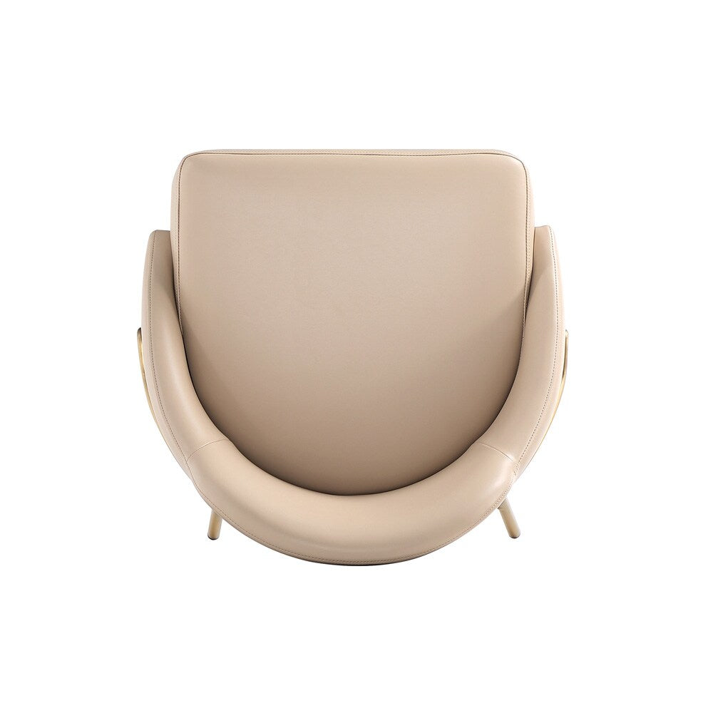 Manhattan Comfort - Gracie Leatherette Counter Stool with Steel Legs in Tan and Gold - Set of 2 - 2-CS019-GTN veiw 5