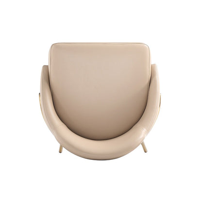 Manhattan Comfort - Gracie Leatherette Counter Stool with Steel Legs in Tan and Gold - Set of 2 - 2-CS019-GTN veiw 5